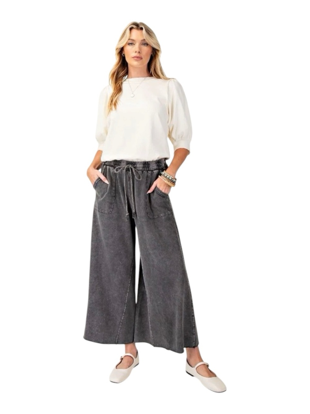 Easel Size L “Take it for granted Mineral washed pants” Dark Mocha color NWT